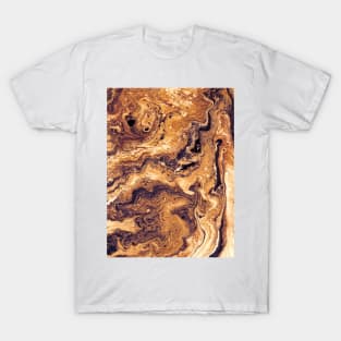 Abstract Liquid Gold T-Shirt